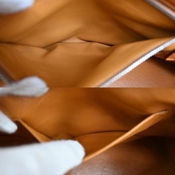 CHRISTIAN DIOR Logo Hand Bag Leather Brown Italy SHW - Picture 15 of 16